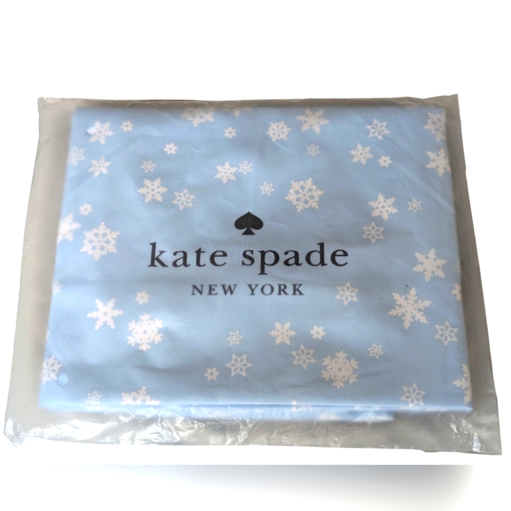 NIB Kate Spade Light Blue Snowflake ❄️ Tote Bag - Approx 15"x26"